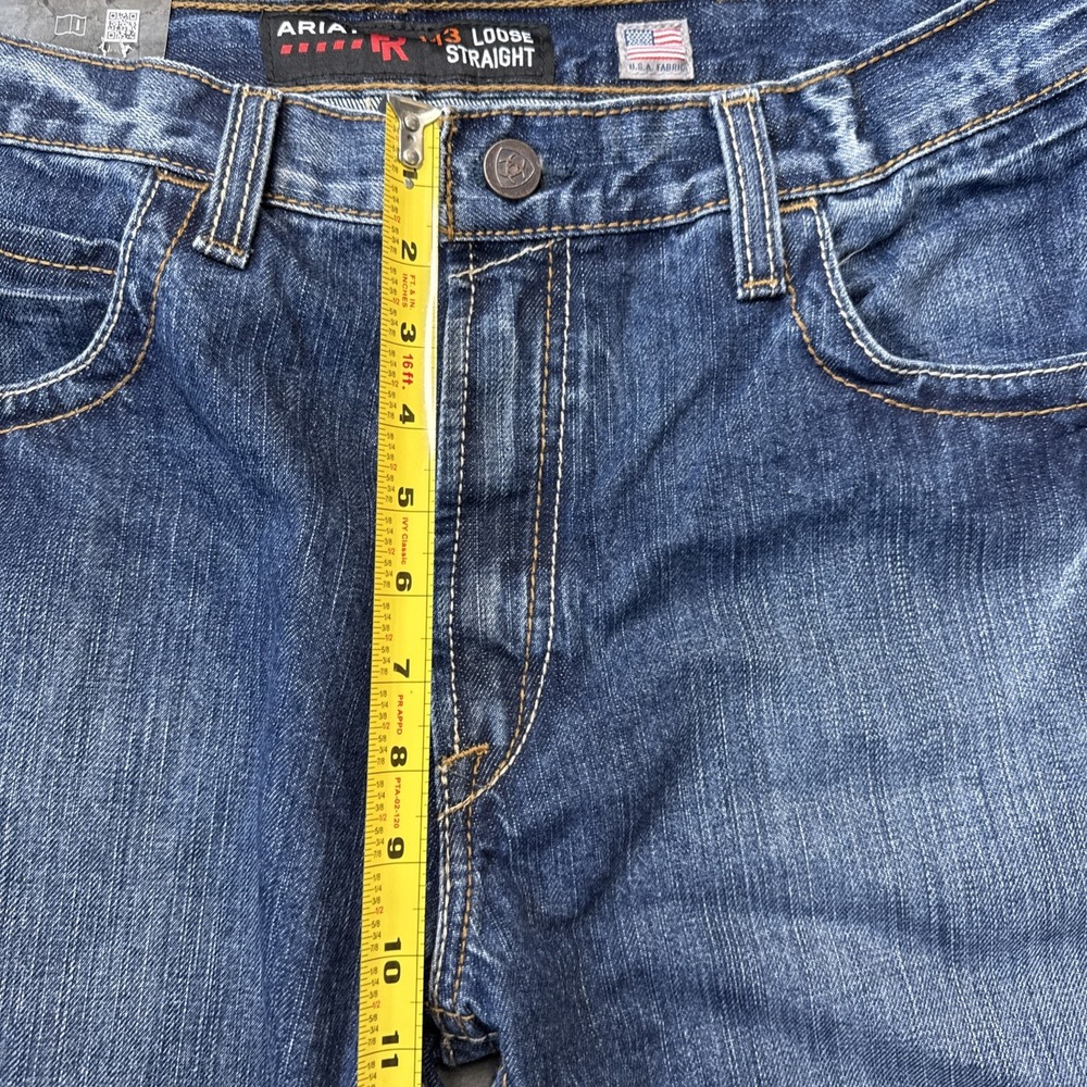 Ariat Jeans Mens 36x30 Blue Flame Resistant M3 Loose Straight Workwear Denim NWT - Picture 9 of 14